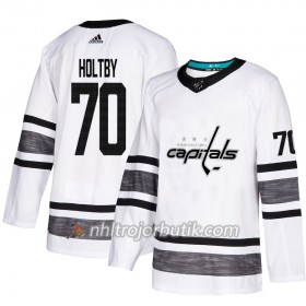 Män Ishockey Washington Capitals tröja Braden Holtby 70 Vit 2019 All-Star Adidas Authentic
